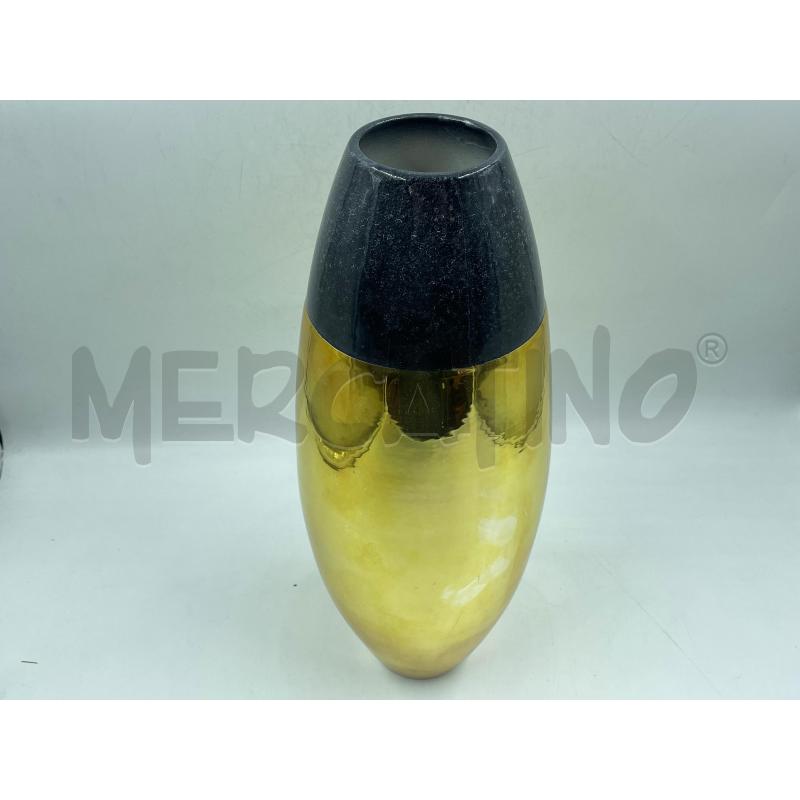 VASO DORATO E NERO ALTO 40CM | Mercatino dell'Usato Torino via ceresole 4