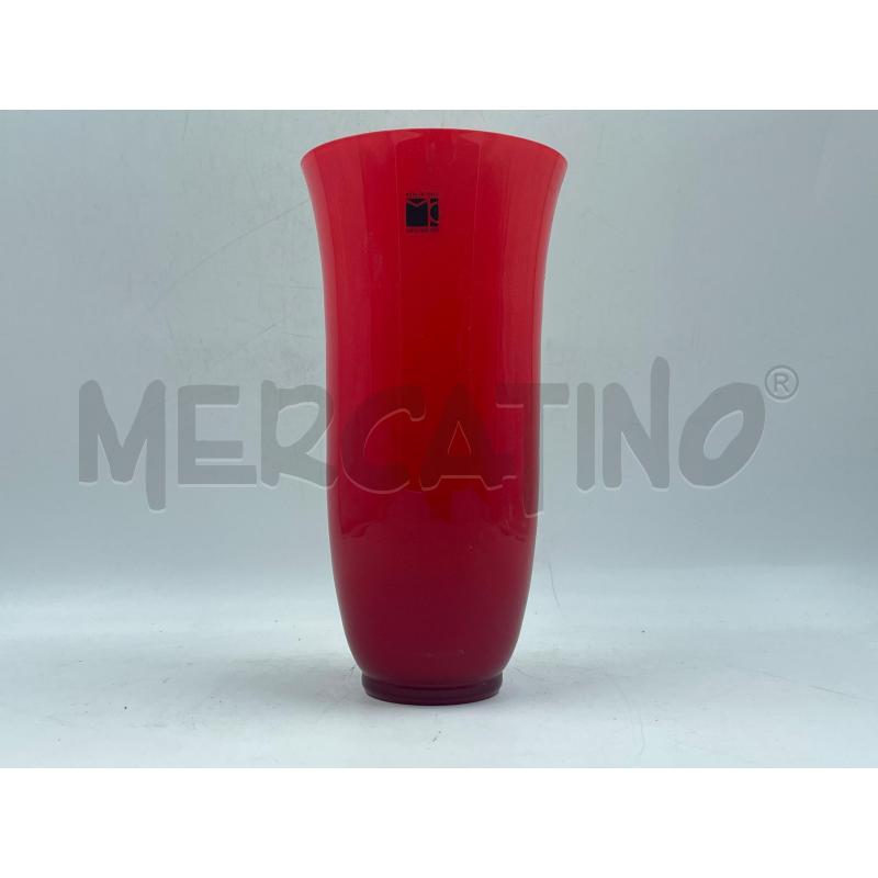 VASO VETRO ROSSO ARANCIO CARLO MORETTI | Mercatino dell'Usato Torino via ceresole 1