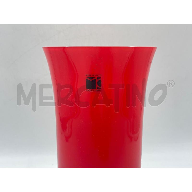 VASO VETRO ROSSO ARANCIO CARLO MORETTI | Mercatino dell'Usato Torino via ceresole 2