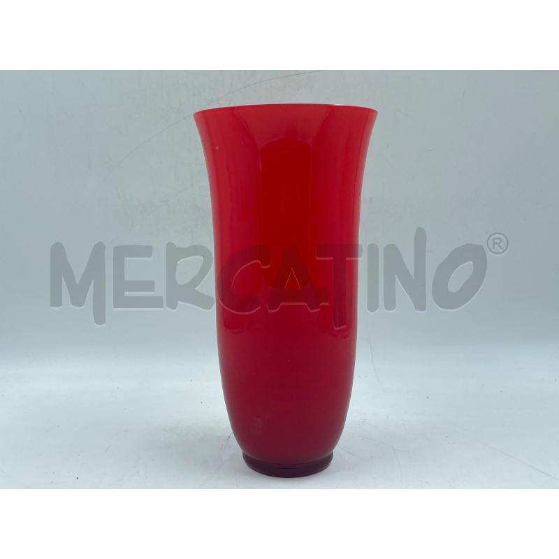 VASO VETRO ROSSO ARANCIO CARLO MORETTI | Mercatino dell'Usato Torino via ceresole 4