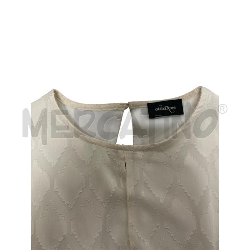 VESTITO DONNA ELEGANTE OTTOD'AME BIANCO ROMBI | Mercatino dell'Usato Torino via ceresole 4