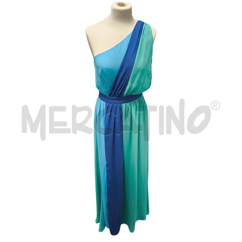 VESTITO DONNA KORALINE CERIMONIA BLU VERDE  | Mercatino dell'Usato Torino via ceresole 1