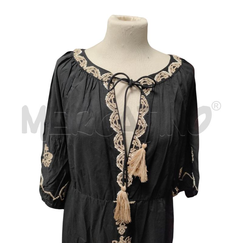 VESTITO DONNA OLTRE NERO PAILETTES BEIGE  | Mercatino dell'Usato Torino via ceresole 3