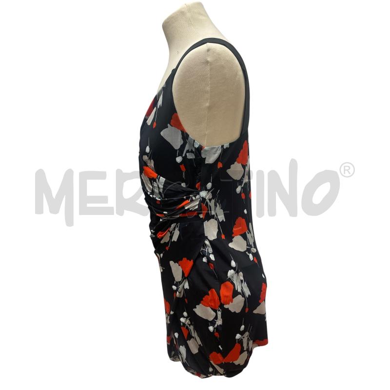 VESTITO DONNA  MAXMARA NERO FIORI ROSSO  | Mercatino dell'Usato Torino via ceresole 2