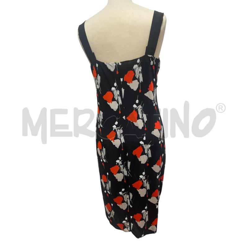 VESTITO DONNA  MAXMARA NERO FIORI ROSSO  | Mercatino dell'Usato Torino via ceresole 3