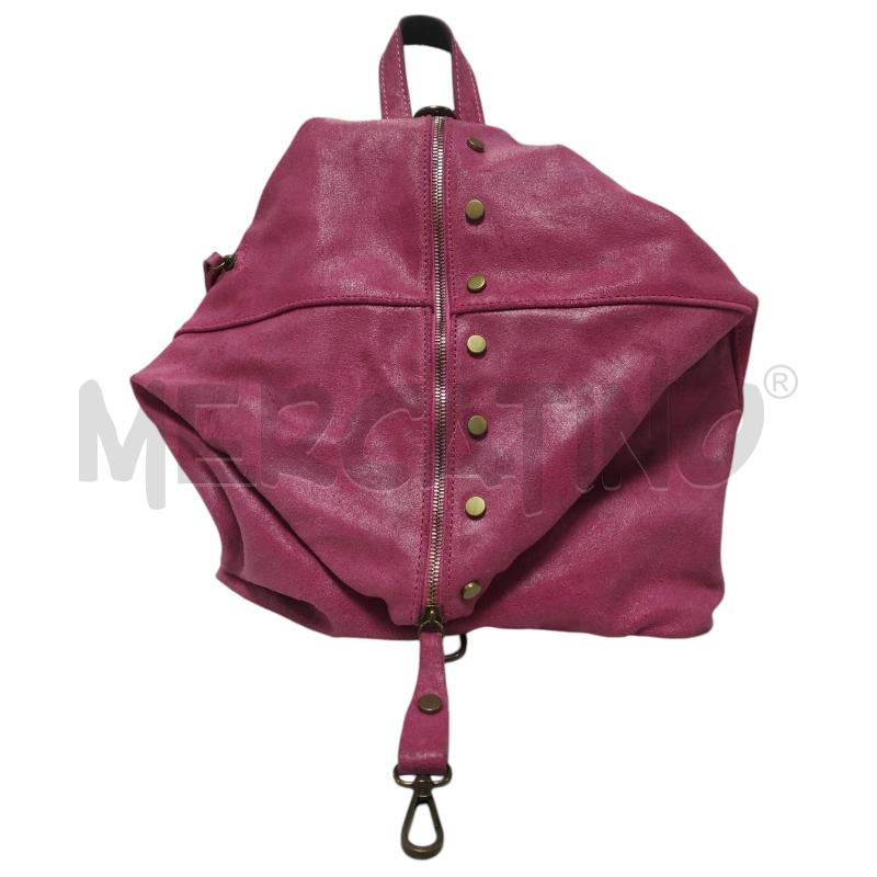 ZAINETTO DONNA SACCA CUOIO FUCSIA | Mercatino dell'Usato Torino via ceresole 1