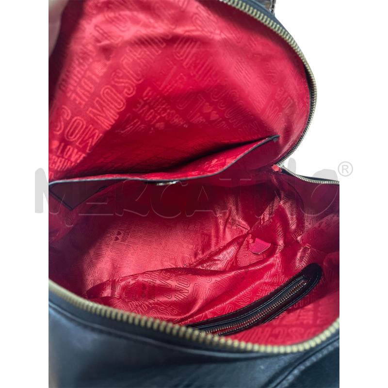 ZAINO DONNA LOVE MOSCHINO NERO BIANCO ROSSO | Mercatino dell'Usato Torino via ceresole 5