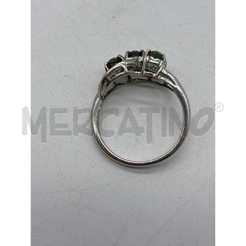ANELLO DONNA AG 3 PIETRE VERDI | Mercatino dell'Usato Torino c.so traiano 4