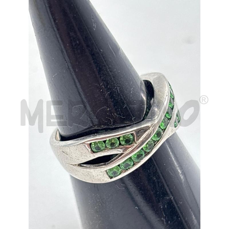 ANELLO DONNA AG CON PIETRE VERDI | Mercatino dell'Usato Torino c.so traiano 2