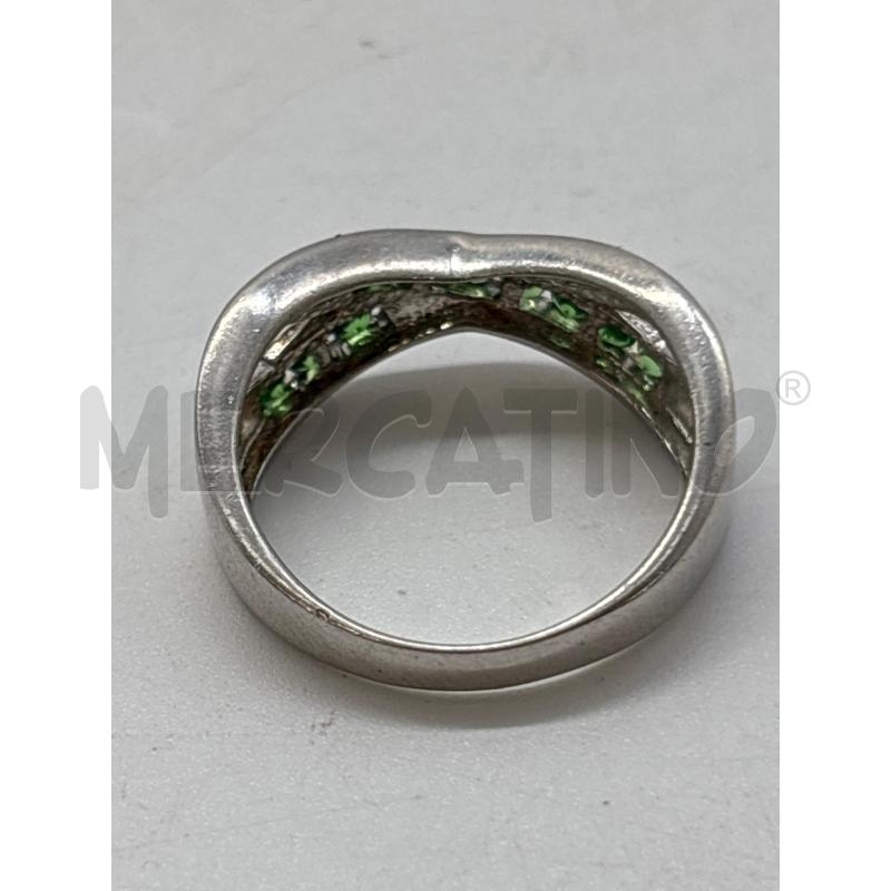 ANELLO DONNA AG CON PIETRE VERDI | Mercatino dell'Usato Torino c.so traiano 3