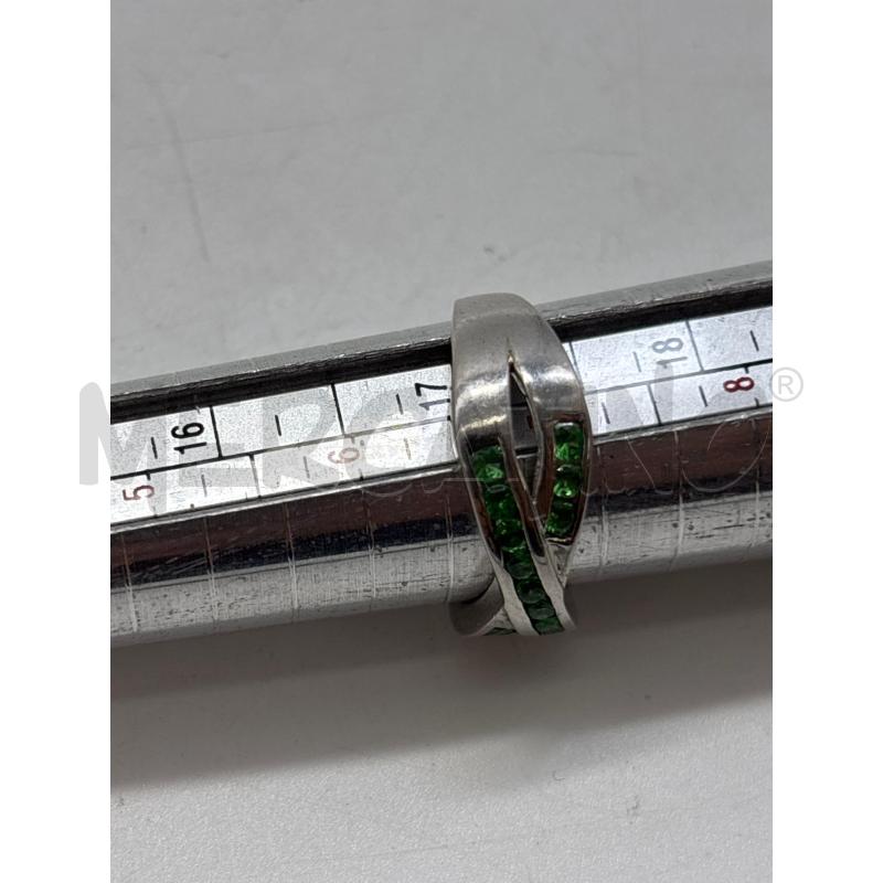 ANELLO DONNA AG CON PIETRE VERDI | Mercatino dell'Usato Torino c.so traiano 4