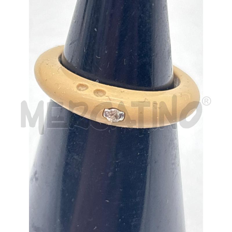 ANELLO DONNA DUEPUNTI BEIGE CON DIAMANTE  | Mercatino dell'Usato Torino c.so traiano 1