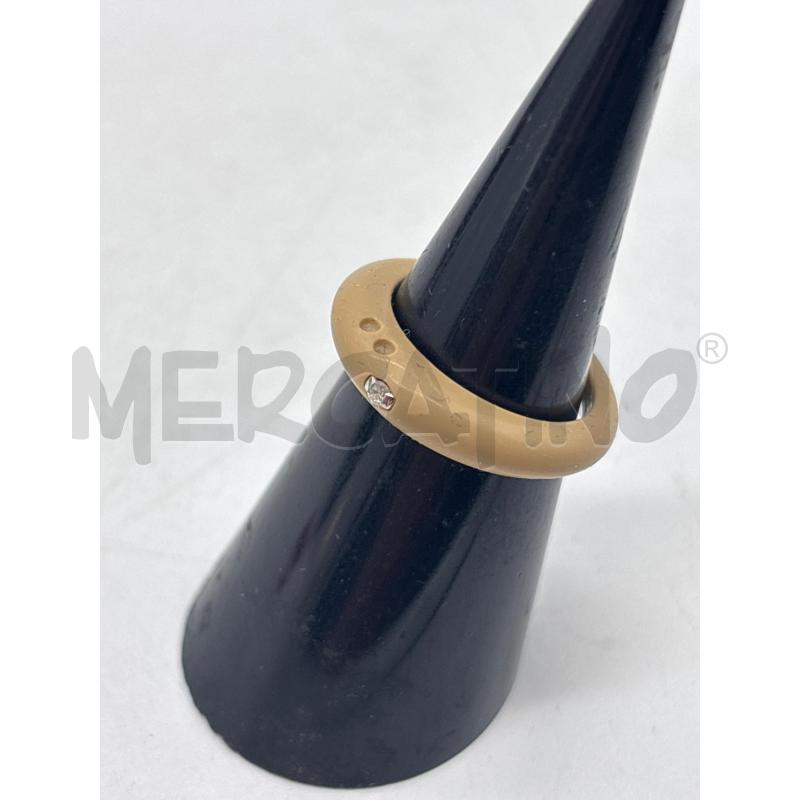 ANELLO DONNA DUEPUNTI BEIGE CON DIAMANTE  | Mercatino dell'Usato Torino c.so traiano 2