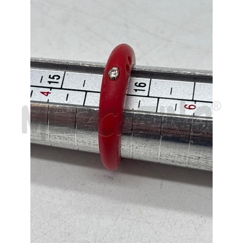 ANELLO DONNA DUEPUNTI ROSSO CON DIAMANTE  | Mercatino dell'Usato Torino c.so traiano 4