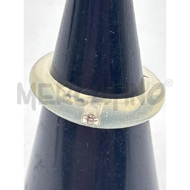ANELLO DONNA DUEPUNTI TRASPARENTE CON DIAMANTE  | Mercatino dell'Usato Torino c.so traiano 1