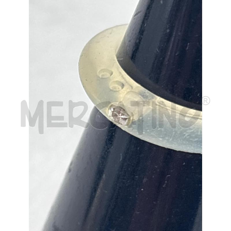 ANELLO DONNA DUEPUNTI TRASPARENTE CON DIAMANTE  | Mercatino dell'Usato Torino c.so traiano 2