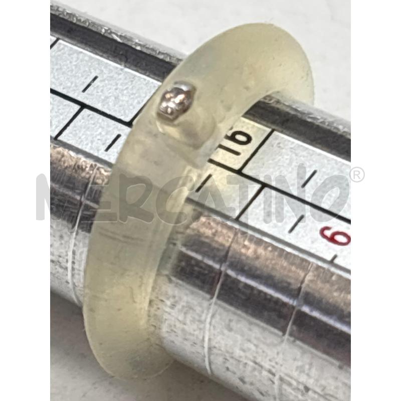 ANELLO DONNA DUEPUNTI TRASPARENTE CON DIAMANTE  | Mercatino dell'Usato Torino c.so traiano 4