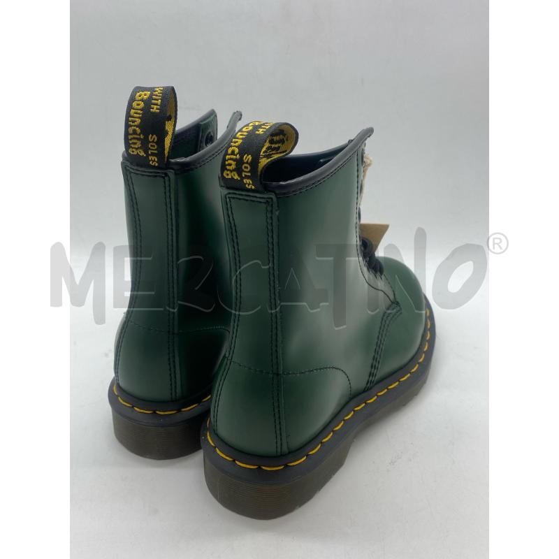 ANFIBI DR.MARTENS 1460 SMOOTH VERDE PELLE | Mercatino dell'Usato Torino c.so traiano 2