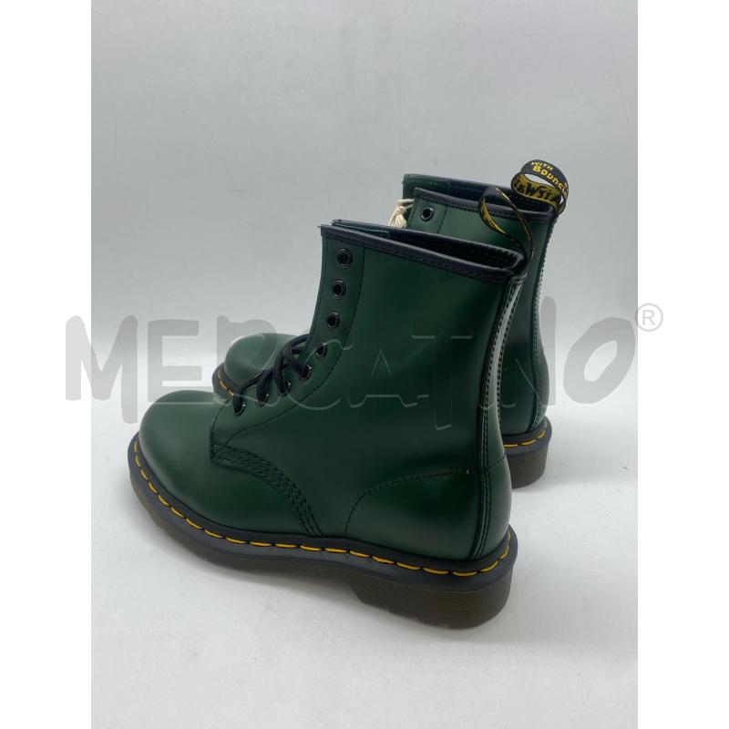 ANFIBI DR.MARTENS 1460 SMOOTH VERDE PELLE | Mercatino dell'Usato Torino c.so traiano 3