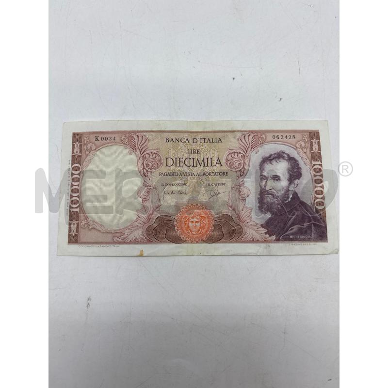BANCONOTA LIRE DIECIMILA MICHELANGELO K0034 | Mercatino dell'Usato Torino c.so traiano 1