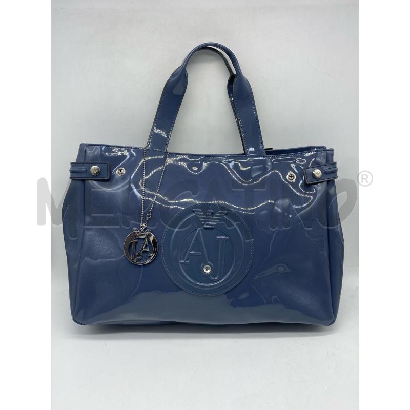 BORSA DONNA ARMANI JEANS AZZURRO SCURO | Mercatino dell'Usato Torino c.so traiano 1