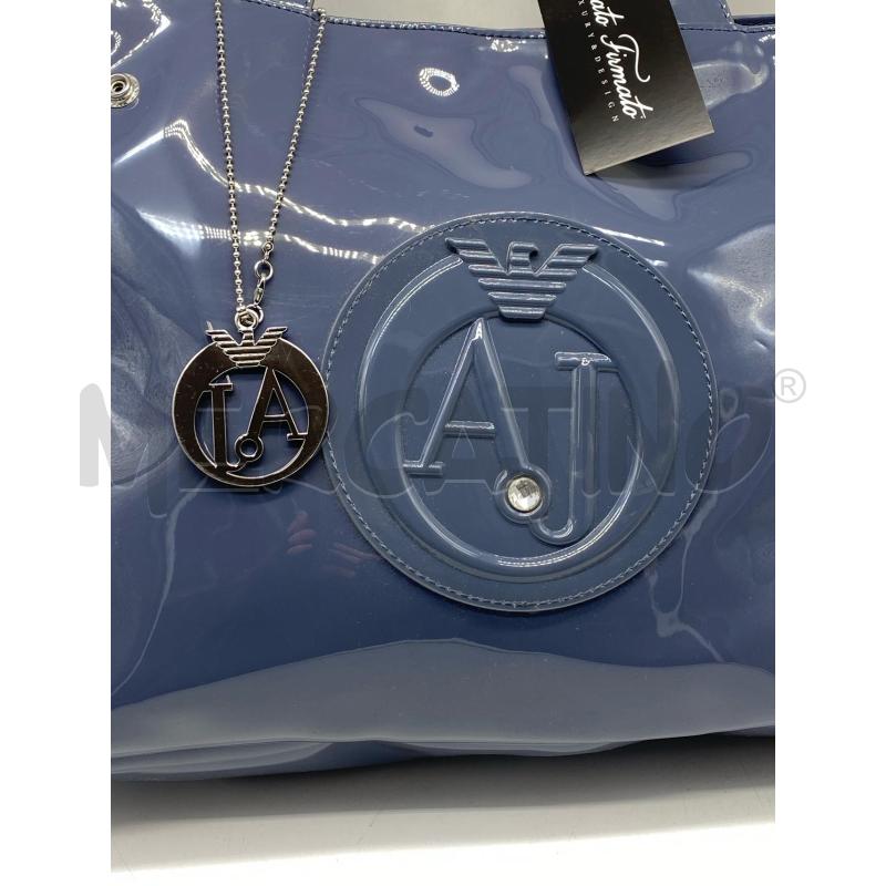 BORSA DONNA ARMANI JEANS AZZURRO SCURO | Mercatino dell'Usato Torino c.so traiano 4