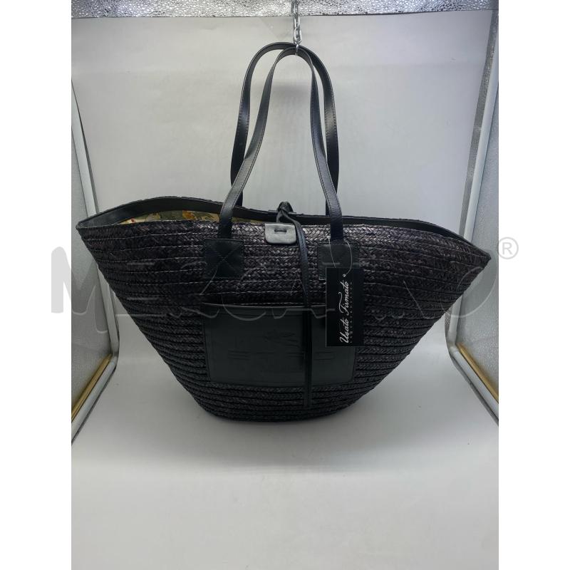 BORSA DONNA ETRO RAFIA NERO CANGIANTE SCURO | Mercatino dell'Usato Torino c.so traiano 1