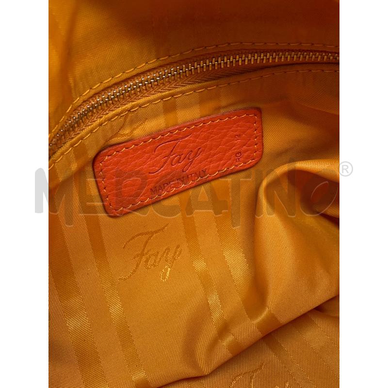 BORSA DONNA FAY TELA E PELLE ARANCIONE | Mercatino dell'Usato Torino c.so traiano 2