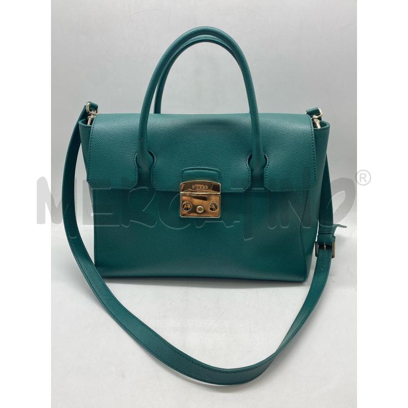 BORSA DONNA FURLA VERDE ACQUA | Mercatino dell'Usato Torino c.so traiano 1
