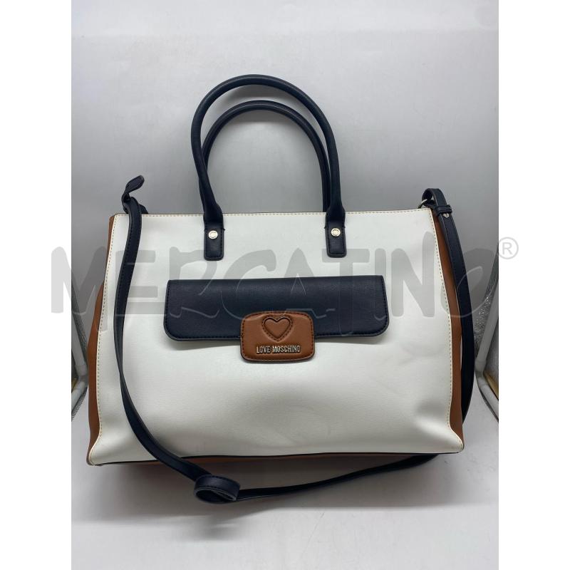 BORSA DONNA MOSCHINO  BIANC MARR NER  | Mercatino dell'Usato Torino c.so traiano 1