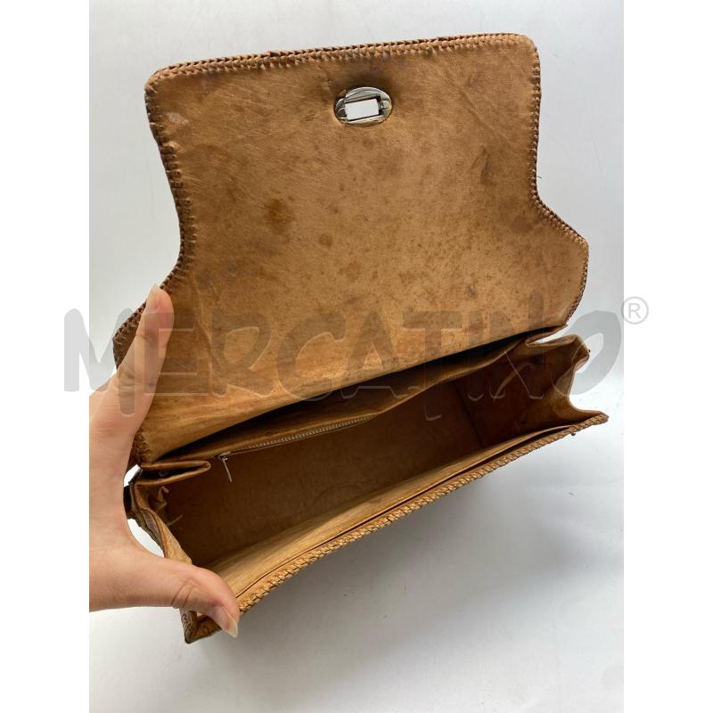 BORSA DONNA SERPENTE MARRONE CHIUSURA CUORE | Mercatino dell'Usato Torino c.so traiano 4