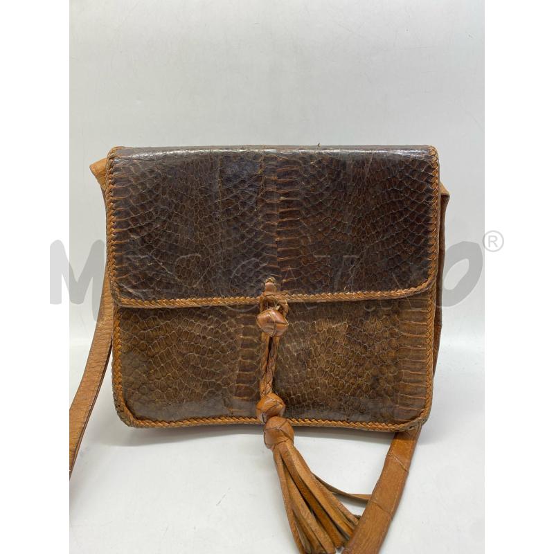 BORSA DONNA SERPENTE MARRONE SCURO | Mercatino dell'Usato Torino c.so traiano 2