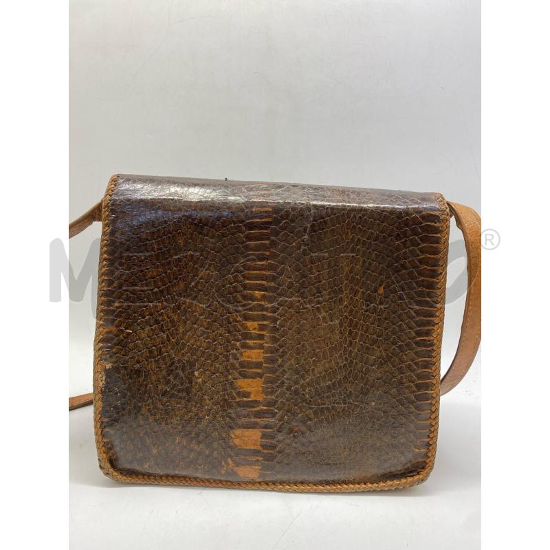 BORSA DONNA SERPENTE MARRONE SCURO | Mercatino dell'Usato Torino c.so traiano 4