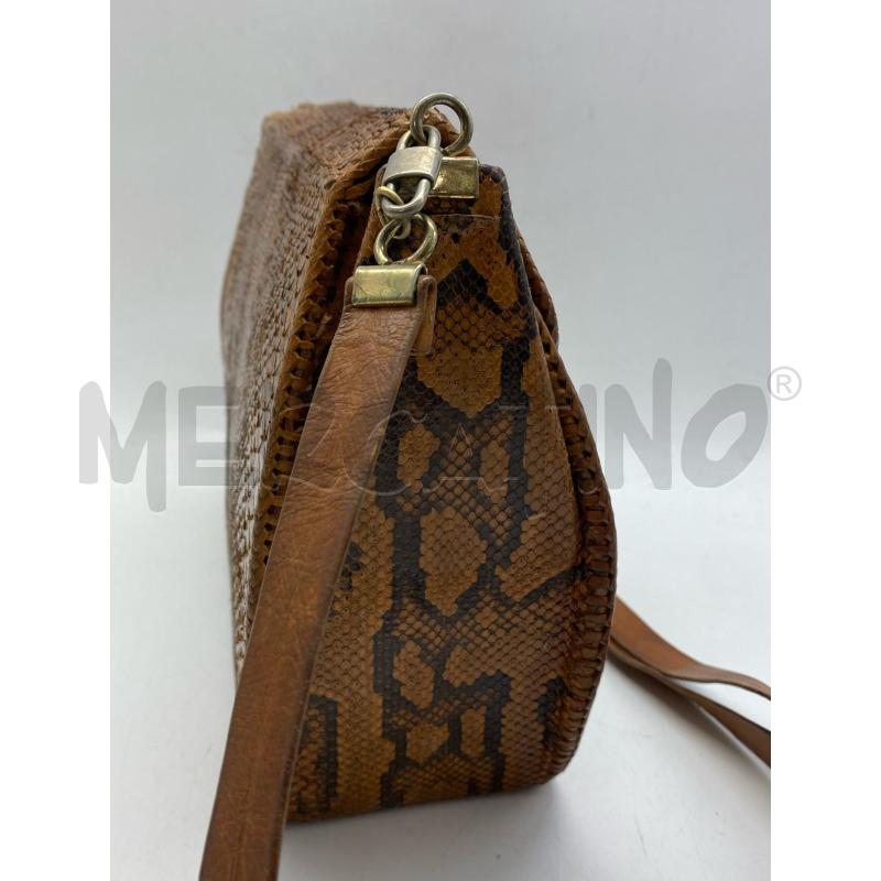 BORSA DONNA TRACOLLA SERPENTE MARRONE | Mercatino dell'Usato Torino c.so traiano 2
