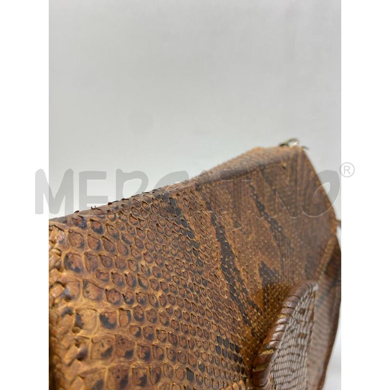 BORSA DONNA TRACOLLA SERPENTE MARRONE | Mercatino dell'Usato Torino c.so traiano 5