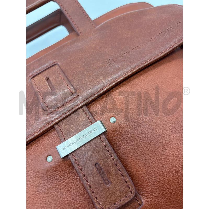 BORSA PELLE PC PIQUADRO MARRONE | Mercatino dell'Usato Torino c.so traiano 4