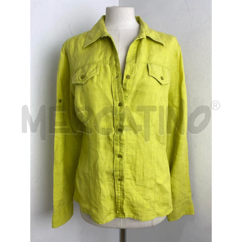 CAMICIA DONNA TRUSSARDI JEANS  LINO VERDE  | Mercatino dell'Usato Torino c.so traiano 1