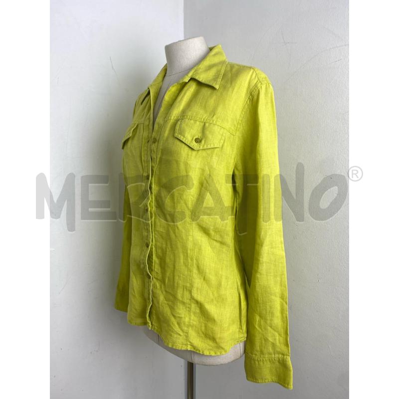 CAMICIA DONNA TRUSSARDI JEANS  LINO VERDE  | Mercatino dell'Usato Torino c.so traiano 2