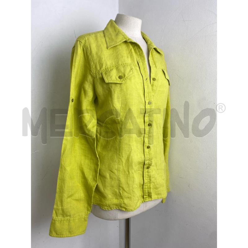 CAMICIA DONNA TRUSSARDI JEANS  LINO VERDE  | Mercatino dell'Usato Torino c.so traiano 5