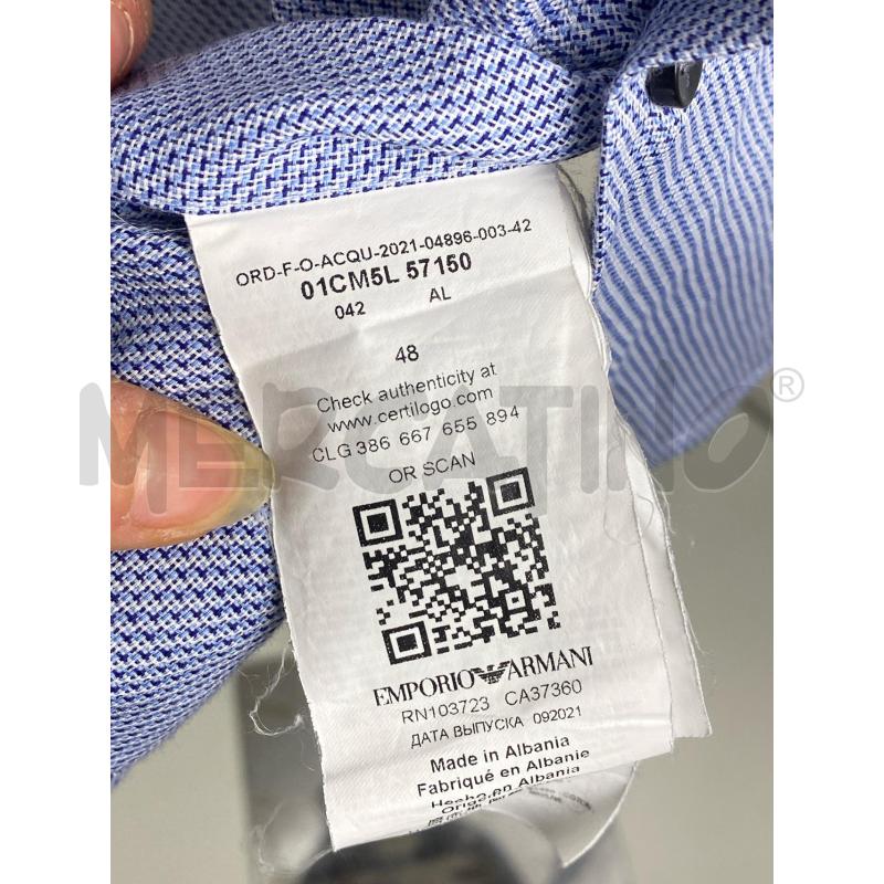 CAMICIA UOMO EMPORIO ARMANI ABIANC BLU | Mercatino dell'Usato Torino c.so traiano 4