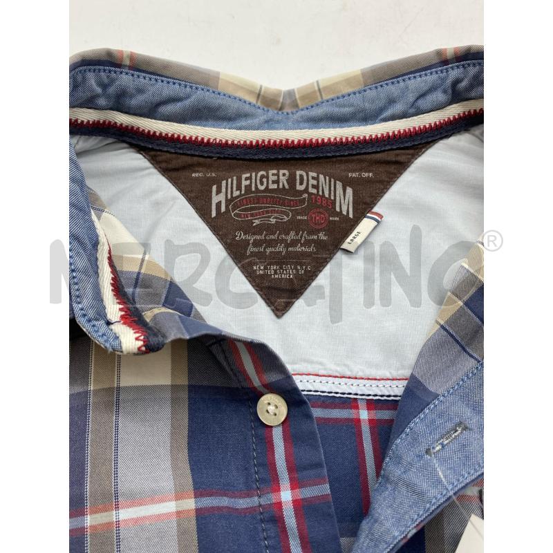 CAMICIA UOMO HILFIGER DENIM QUADRI BLU | Mercatino dell'Usato Torino c.so traiano 5