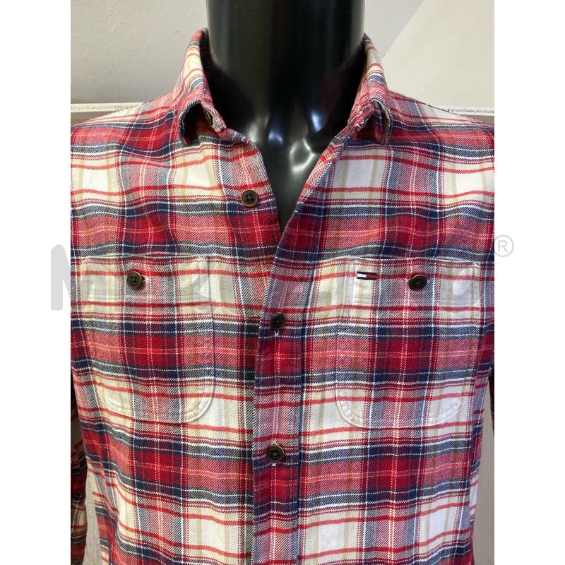 CAMICIA UOMO TOMMY HILFINGER ROSSO QUADR | Mercatino dell'Usato Torino c.so traiano 2