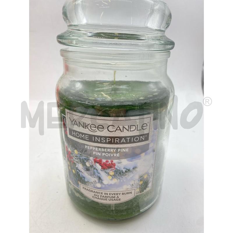 CANDELA YANKEE CANDLE PEPPERBERRY PINE | Mercatino dell'Usato Torino c.so traiano 1
