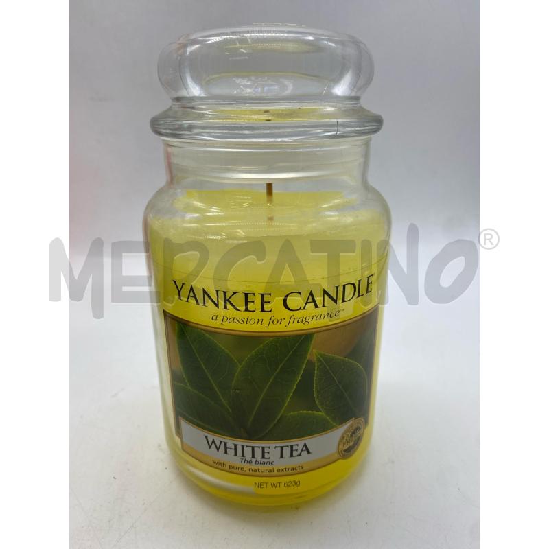 CANDELA YANKEE CANDLE WHITE TEA | Mercatino dell'Usato Torino c.so traiano 1