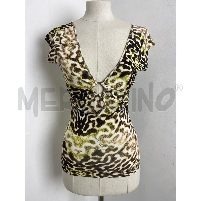 CANOTTA DONNA JUST CAVALLI BIANCA E VERDE | Mercatino dell'Usato Torino c.so traiano 1