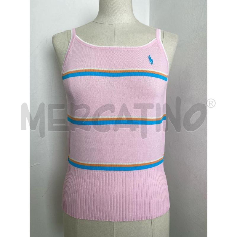 CANOTTA DONNA RALPH LAUREN ROSA MISTO SETA | Mercatino dell'Usato Torino c.so traiano 1