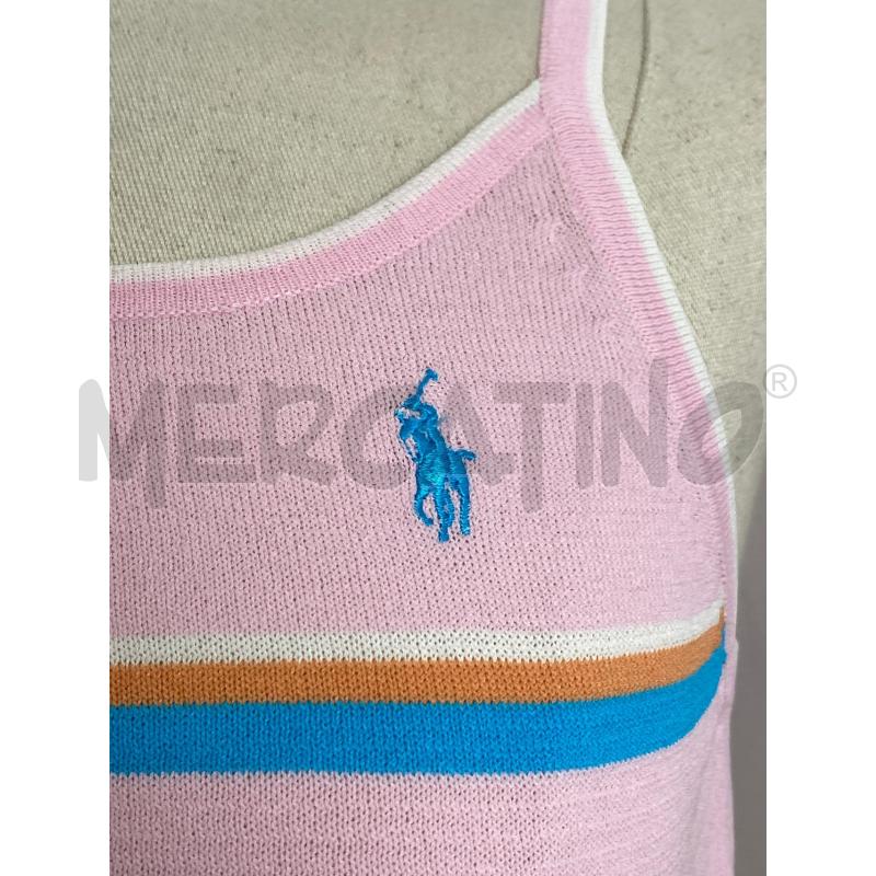 CANOTTA DONNA RALPH LAUREN ROSA MISTO SETA | Mercatino dell'Usato Torino c.so traiano 2