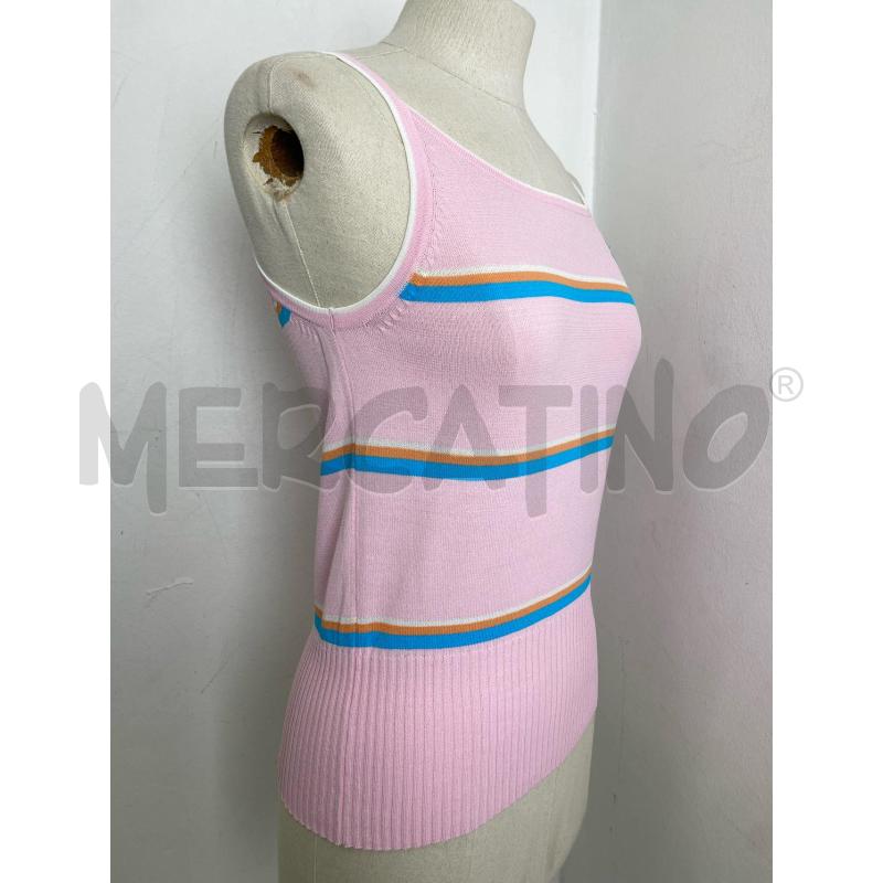 CANOTTA DONNA RALPH LAUREN ROSA MISTO SETA | Mercatino dell'Usato Torino c.so traiano 4