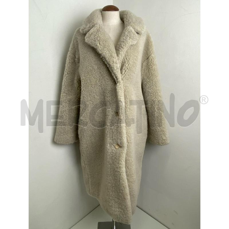 CAPPOTTO DONNA GUESS BEIGE SHEARLING SINTETICO  | Mercatino dell'Usato Torino c.so traiano 1