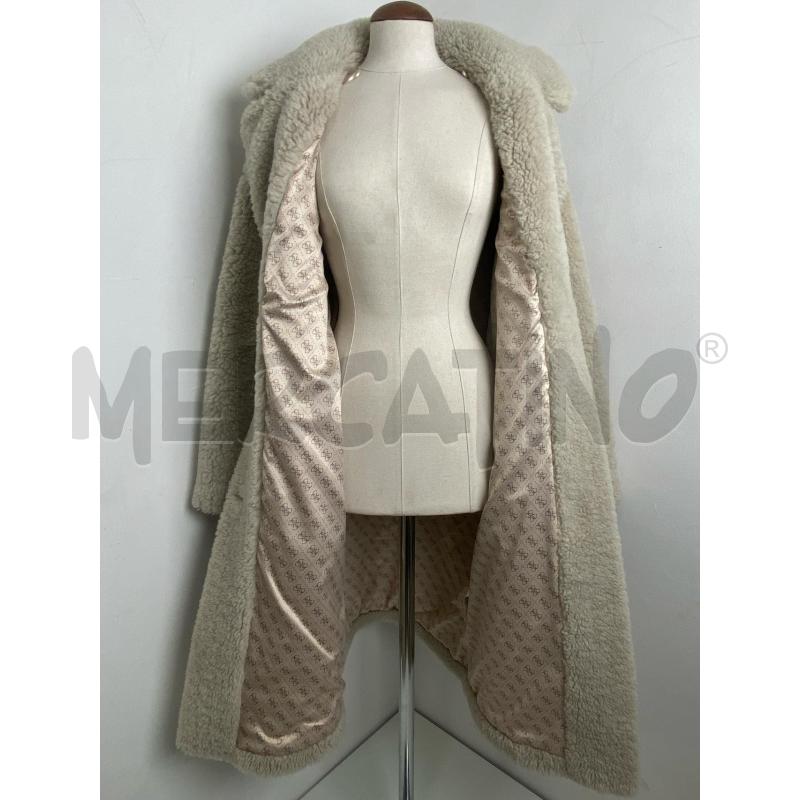 CAPPOTTO DONNA GUESS BEIGE SHEARLING SINTETICO  | Mercatino dell'Usato Torino c.so traiano 5